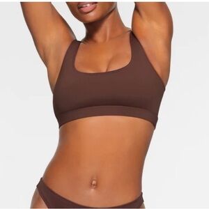 SKIMS -‎ Recycled Swim Tank Bikini Top Cocoa L | New